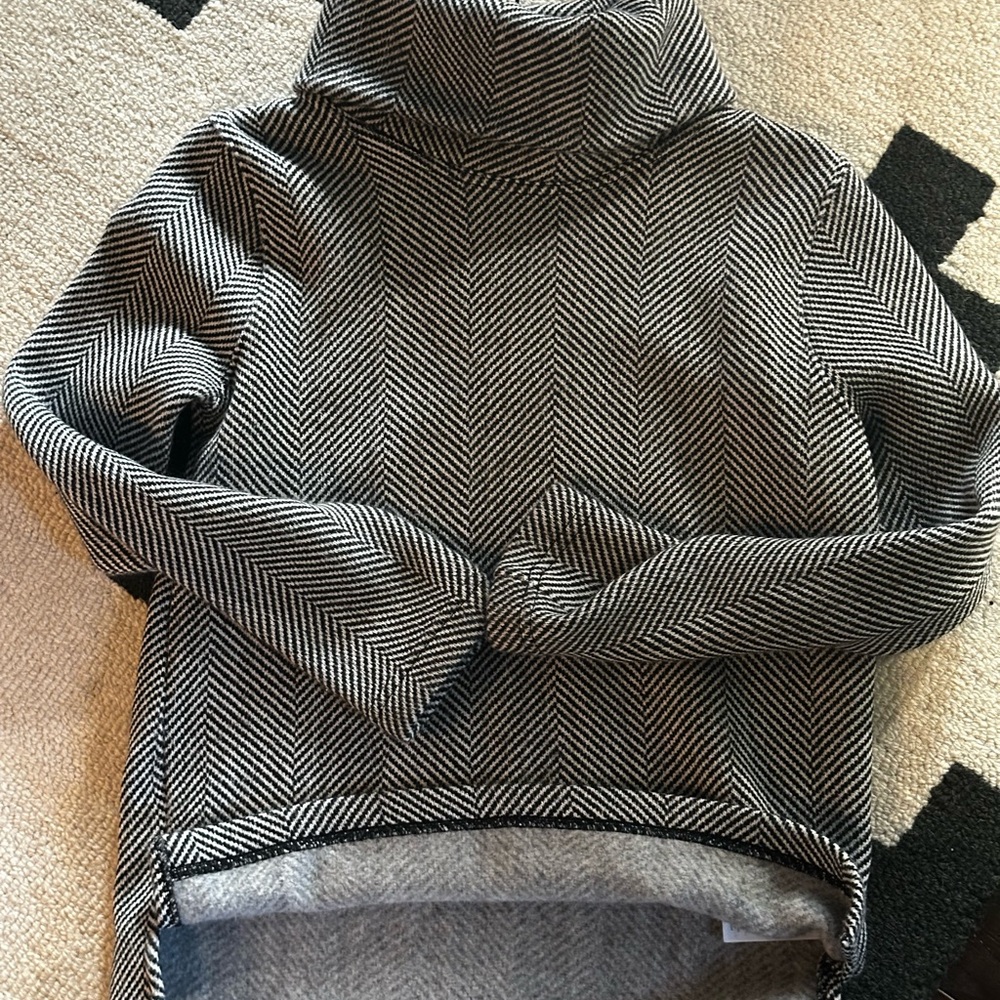 J. Crew Black and White Patterned Sweater super fuzzy